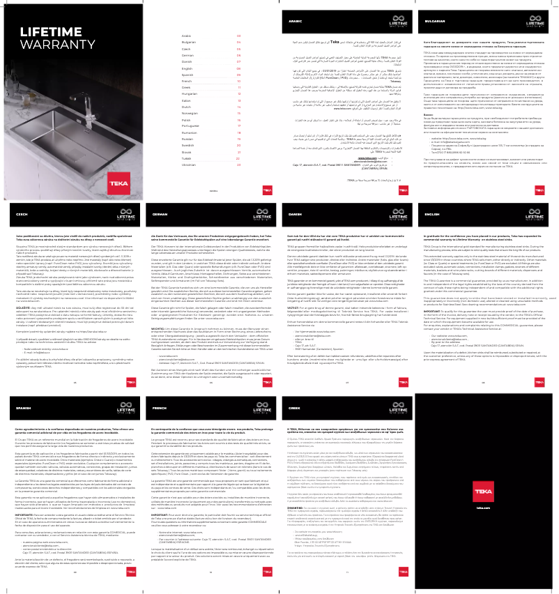 Page 1 de la notice Mode d'emploi Teka TU 34.18