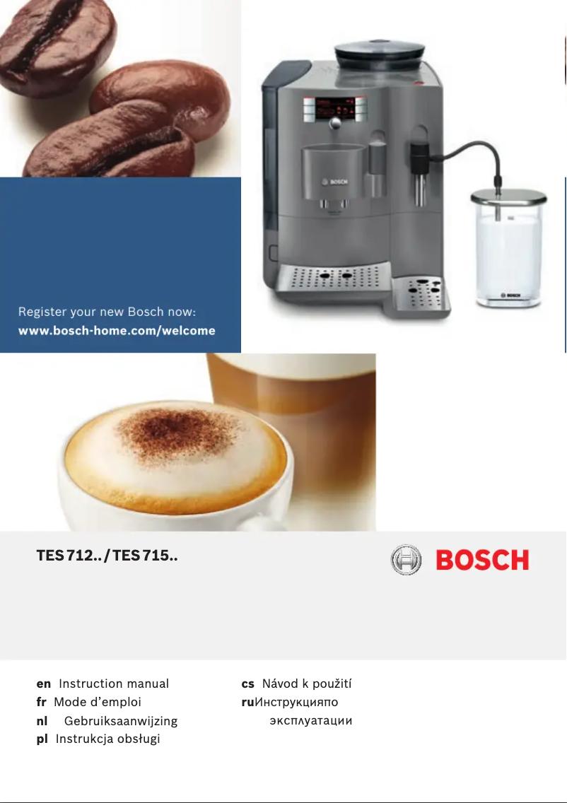 Page 1 de la notice Manuel utilisateur Bosch TES71221RW