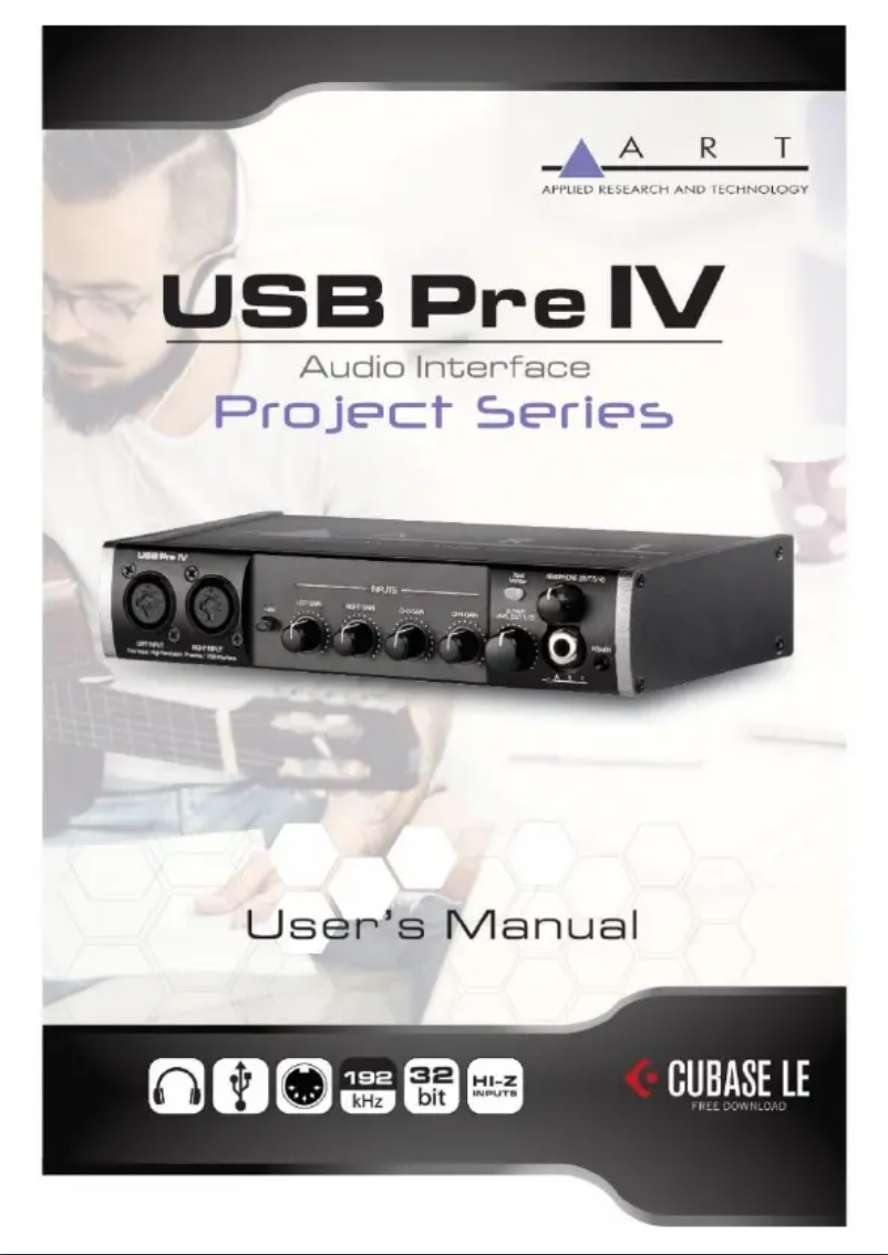 Page 1 de la notice Manuel utilisateur ART USB Pre IV