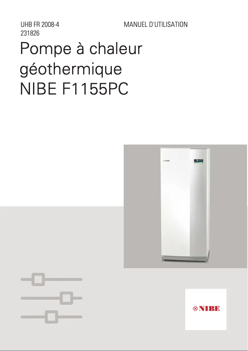 Page 1 de la notice Guide d'installation Nibe F1155 PC-6