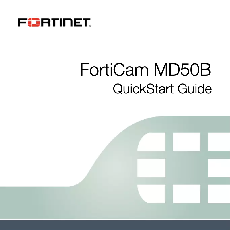 Page 1 de la notice Manuel utilisateur Fortinet FortiCam MD50B