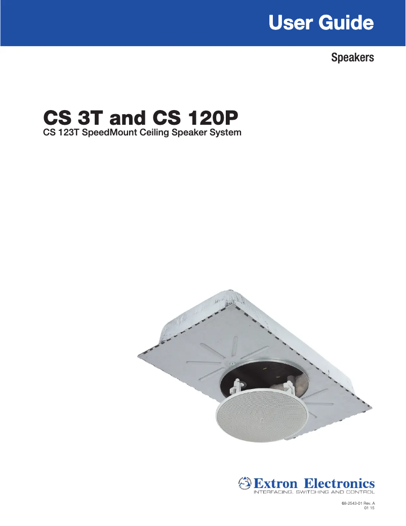 Page 1 de la notice Manuel utilisateur Extron CS 120P