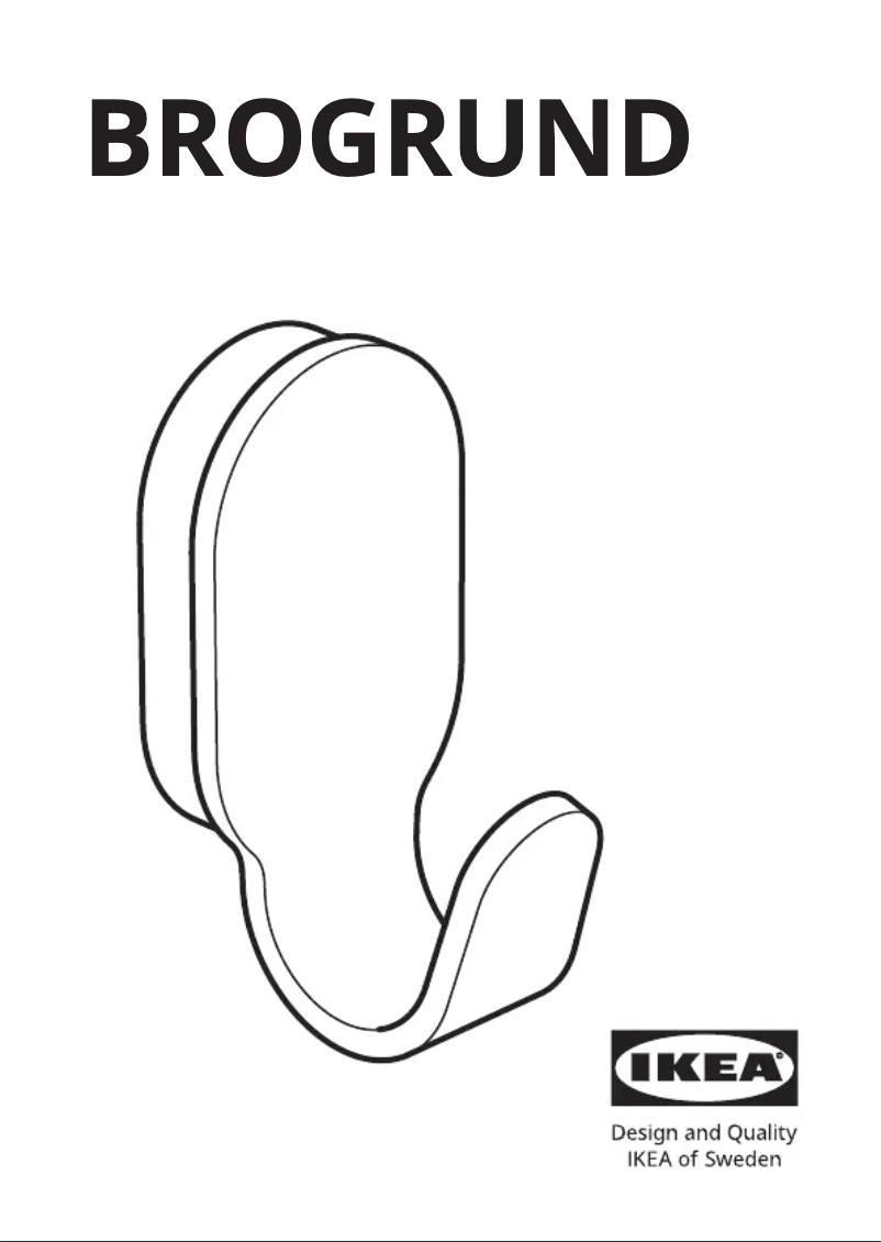 Page 1 de la notice Manuel utilisateur Ikea BROGRUND 205.246.77
