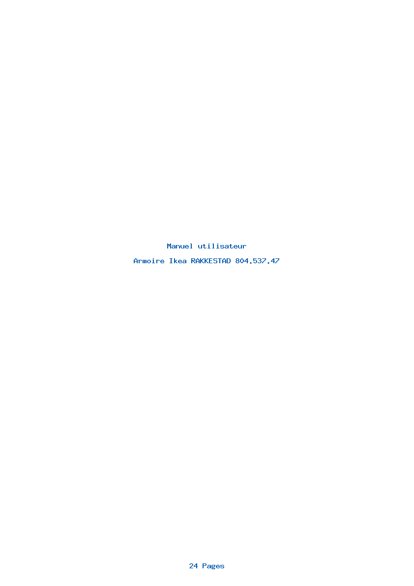 Page 1 de la notice Manuel utilisateur Ikea RAKKESTAD 804.537.47