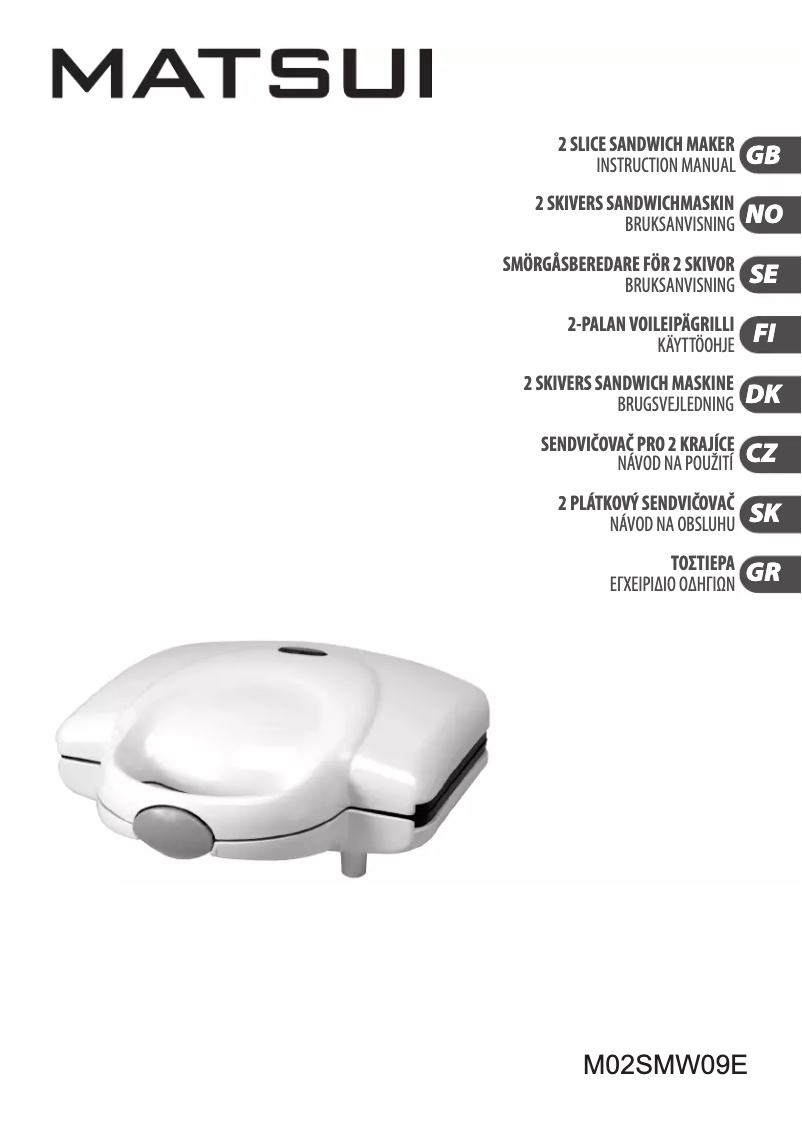 Page 1 de la notice Manuel utilisateur Matsui M02SMW09E