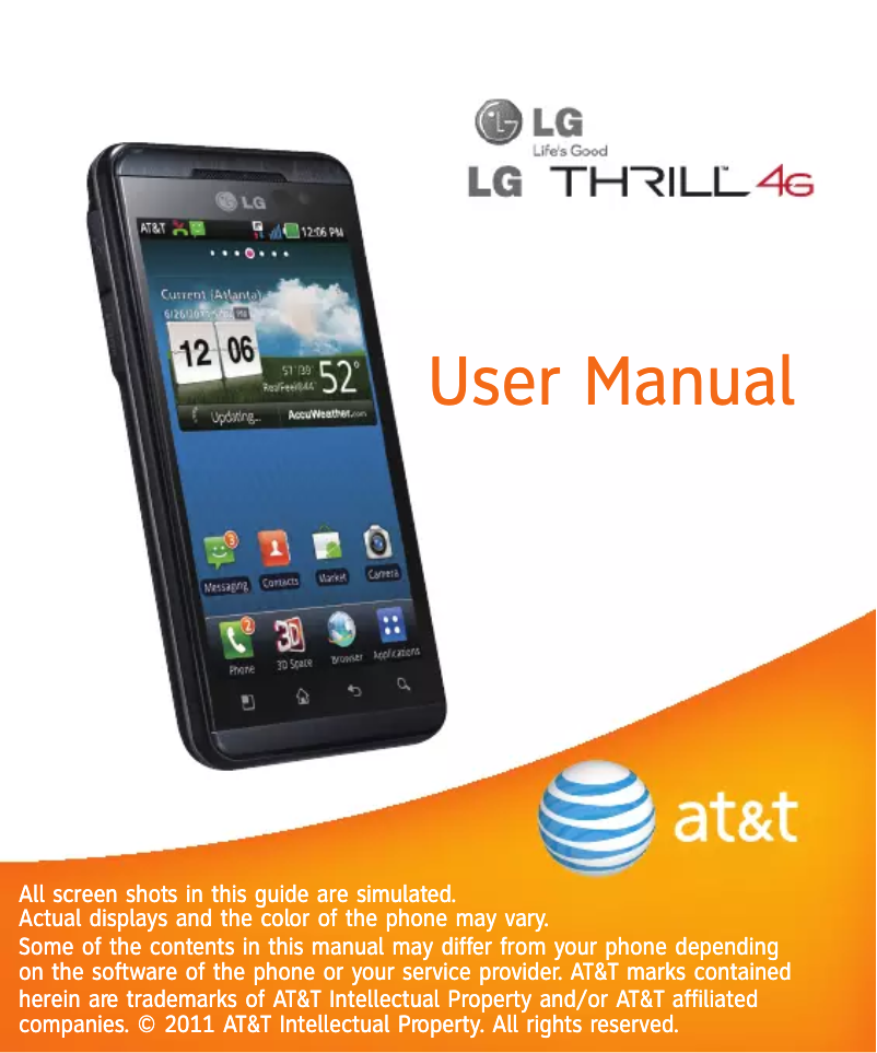 Page 1 de la notice Manuel utilisateur LG Thrill 4G