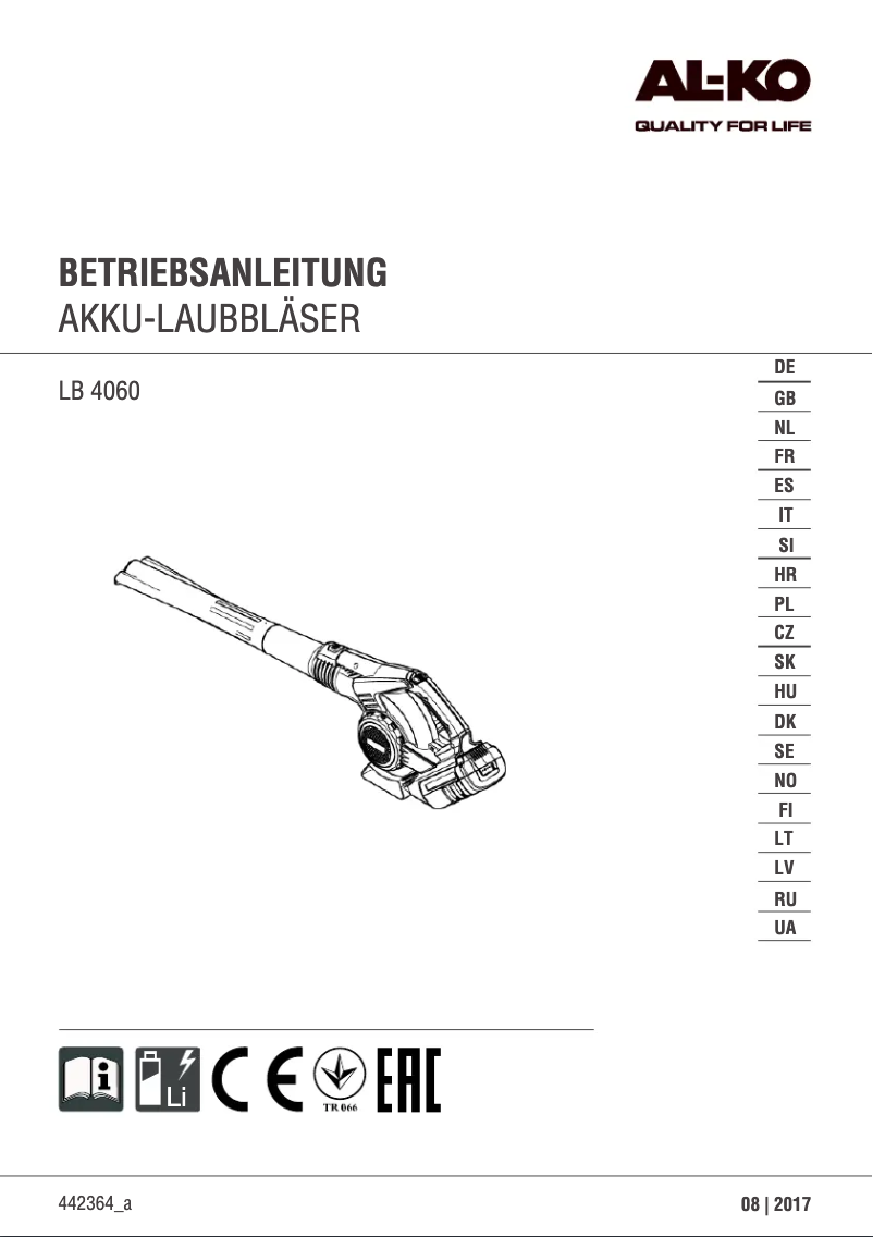 Página 1 del manual Manual de usuario AL-KO LB 4060