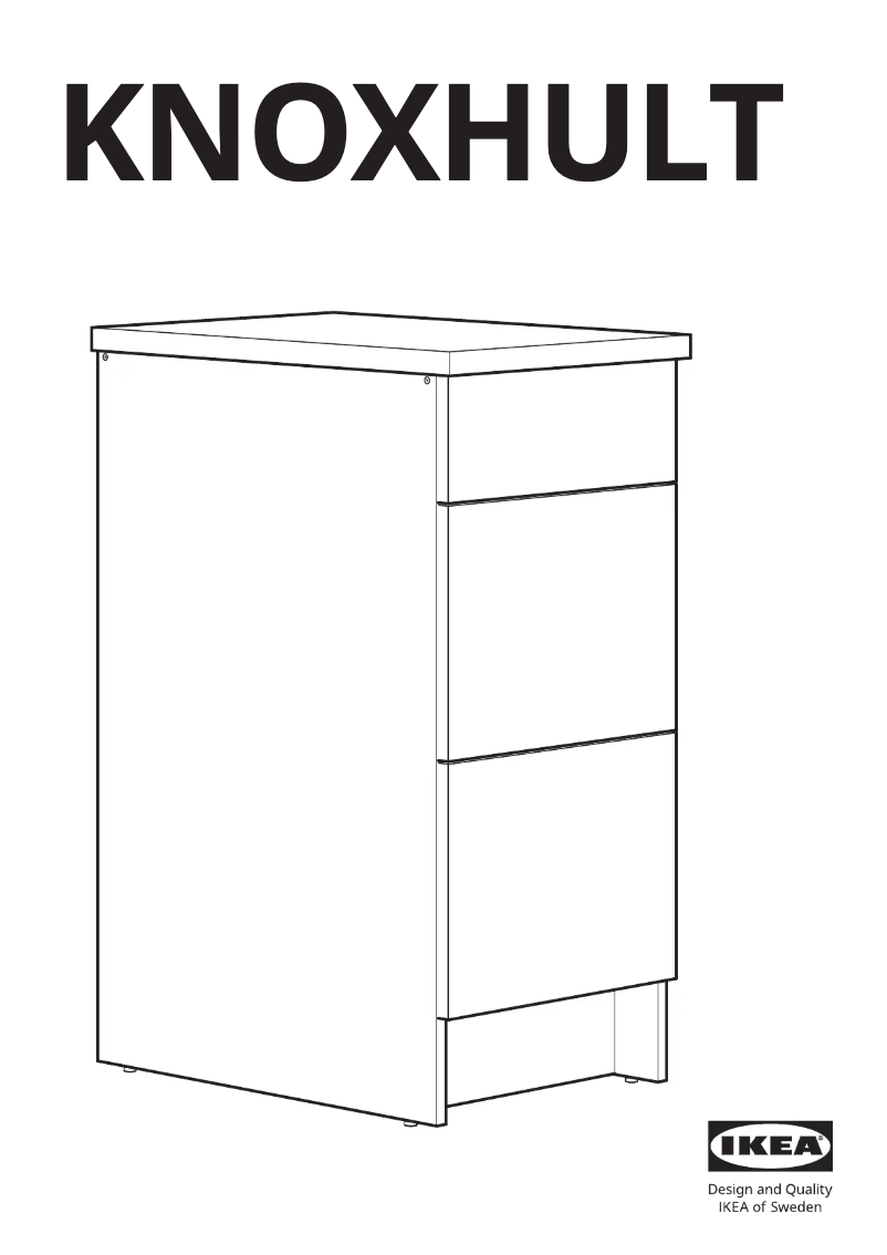Page 1 de la notice Manuel utilisateur Ikea KNOXHULT 703.268.06