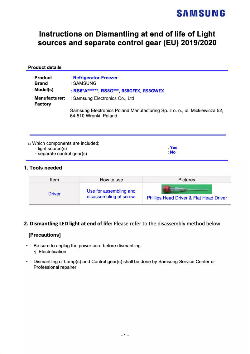 Página 1 del manual Manual de usuario Samsung RS66A8100SL