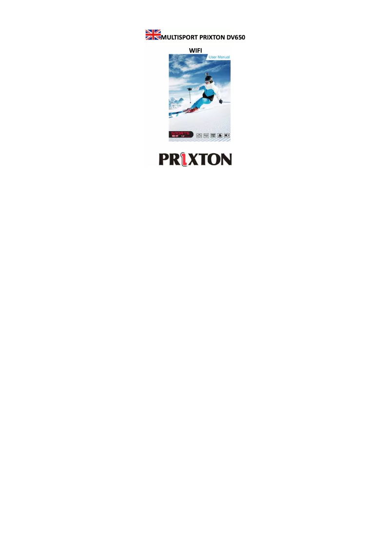 Page 1 of the manual User Manual Prixton MultiSport DV650