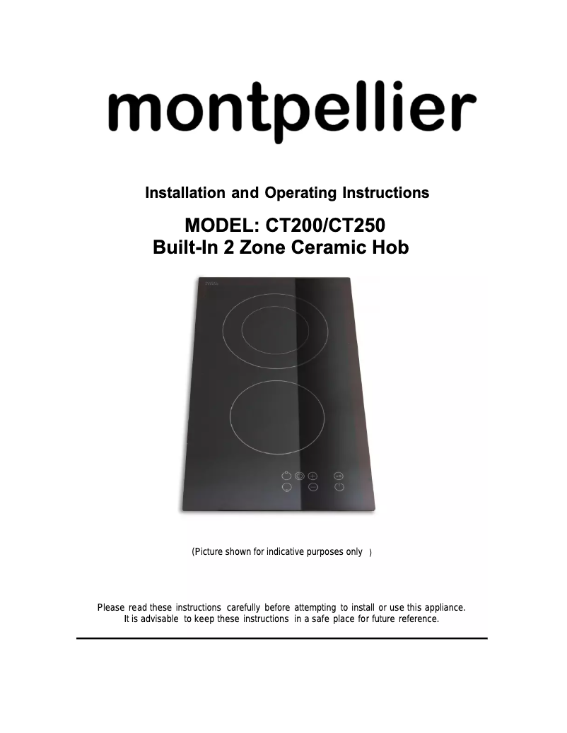 Page 1 de la notice Manuel utilisateur Montpellier CT250