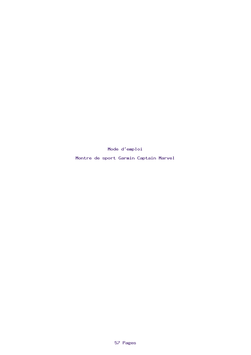 Page 1 de la notice Mode d'emploi Garmin Captain Marvel