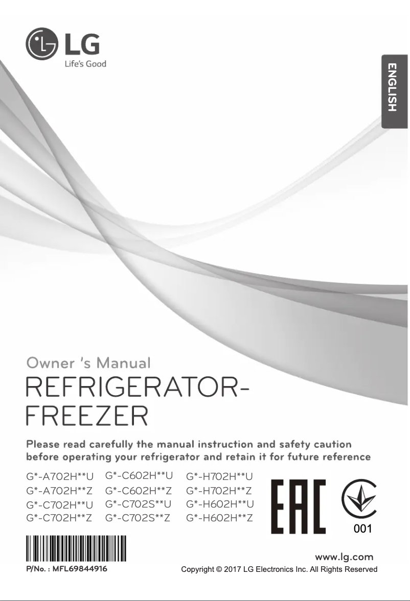 Page 1 de la notice Manuel utilisateur LG GN-H702HEHZ