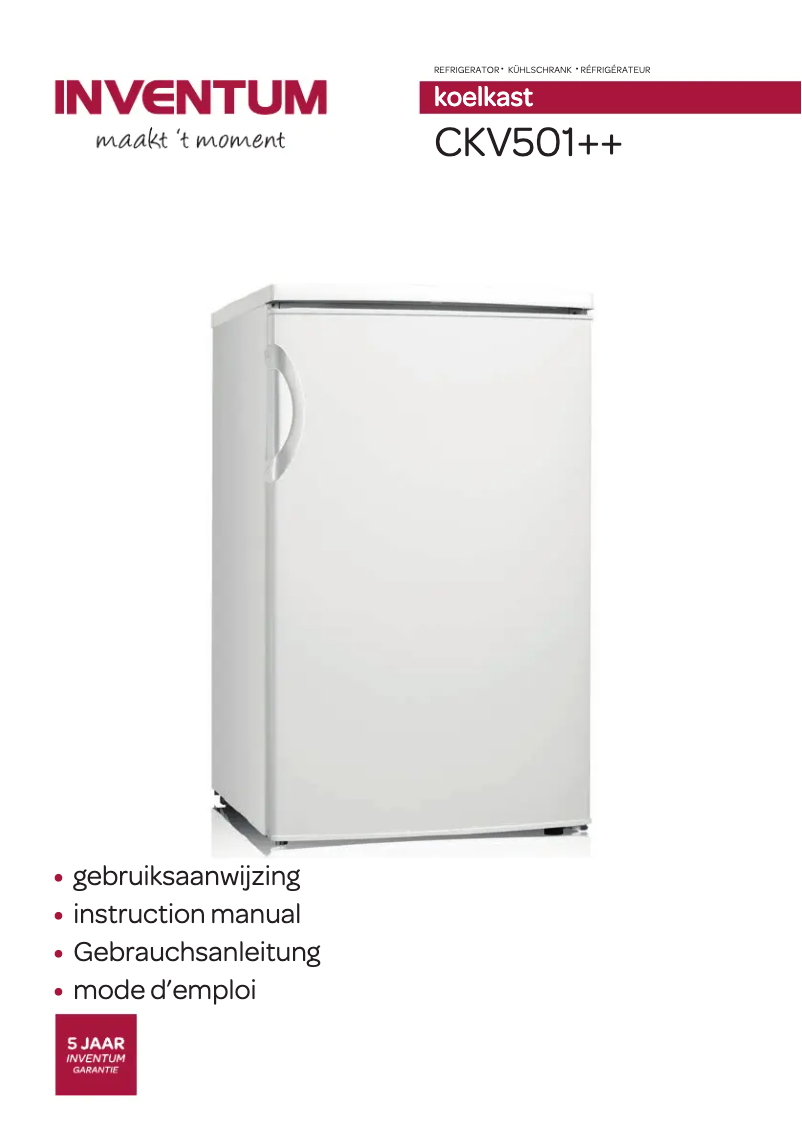 Page 1 de la notice Manuel utilisateur Inventum CKV501++