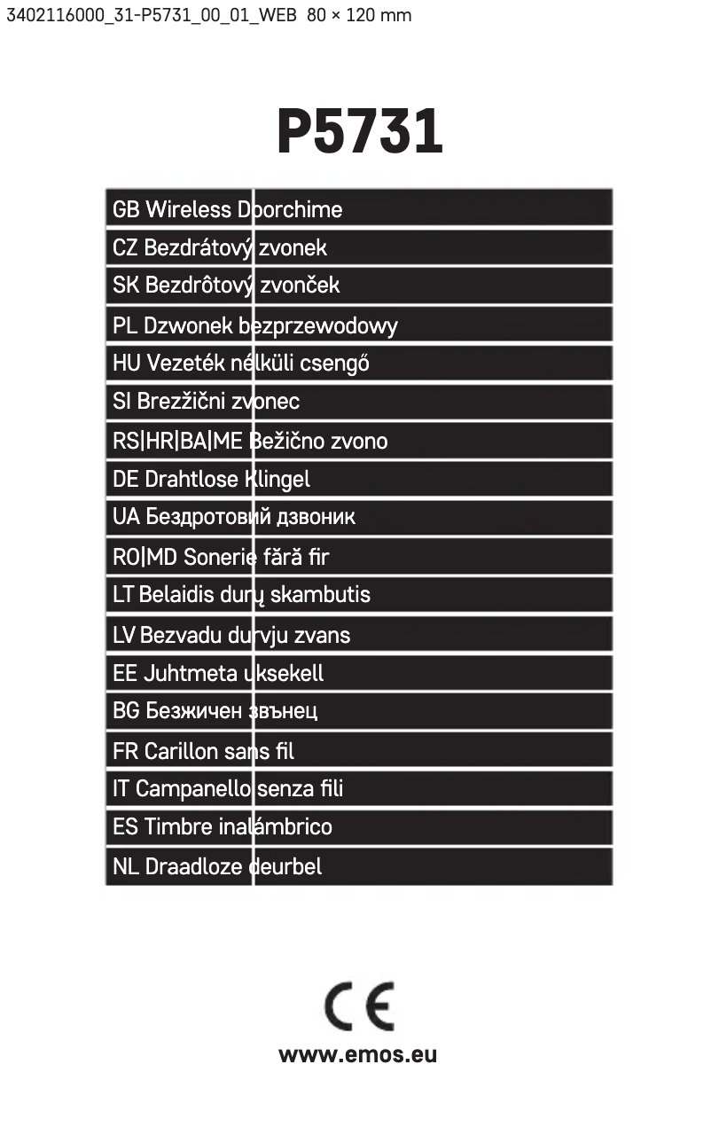 Página 1 del manual Manual de usuario Emos P5731