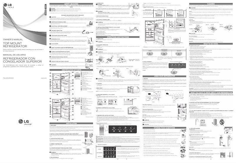 Page 1 de la notice Manuel utilisateur LG GM-B471UVA