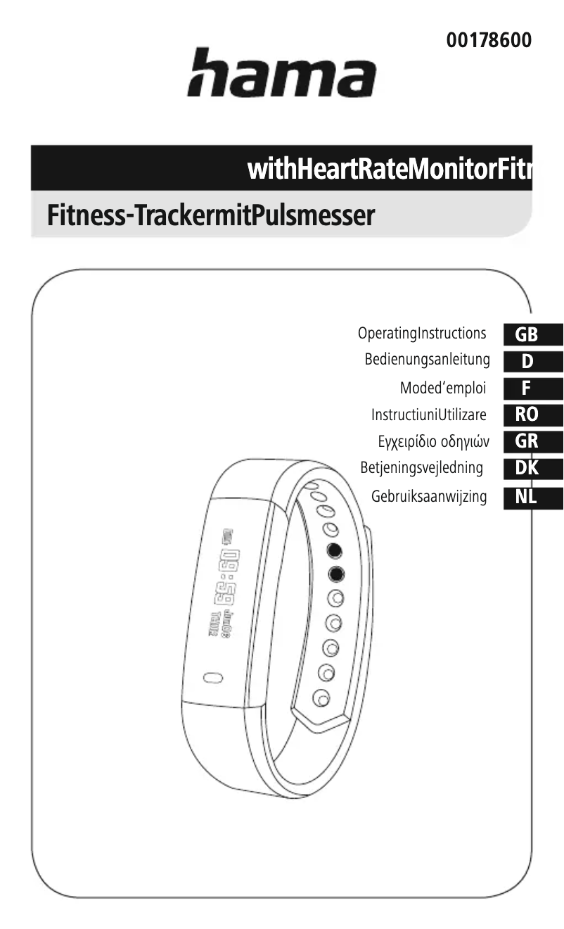 Page 1 de la notice Manuel utilisateur Hama Fit Track 1900