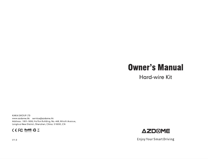 Page 1 of the manual User Manual AZDome JYX03