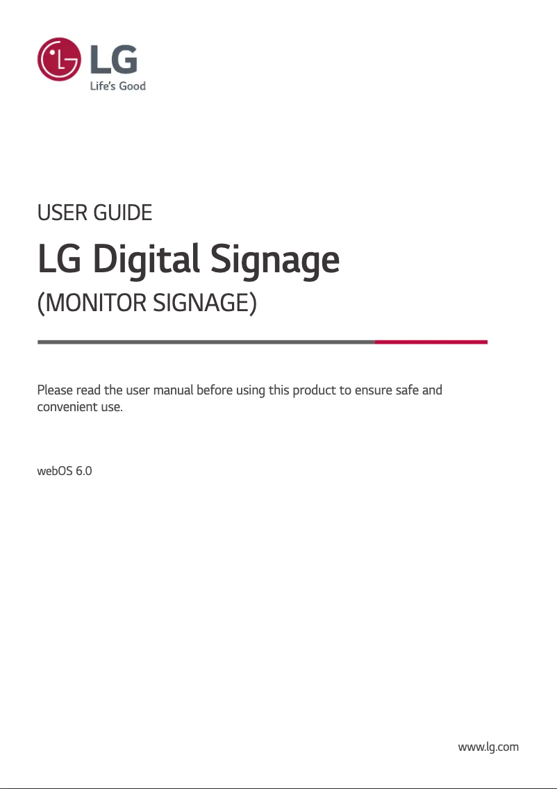 Page 1 de la notice Manuel utilisateur LG 43UH5N-E