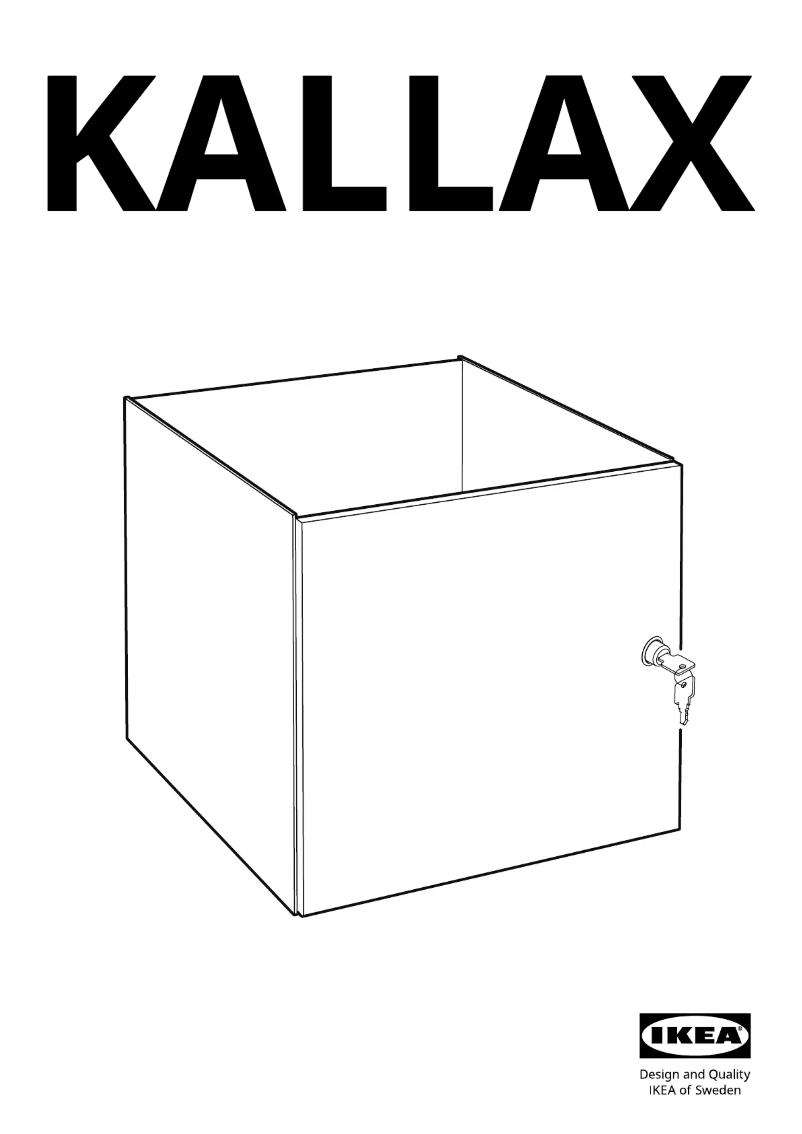 Page 1 de la notice Manuel utilisateur Ikea KALLAX 405.442.74