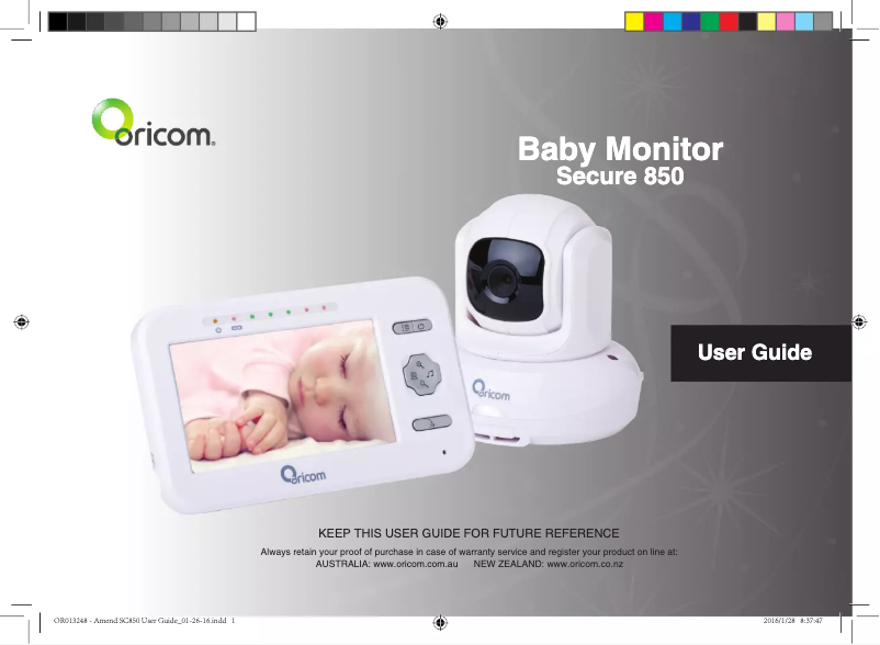 Página 1 del manual Manual de usuario Oricom Secure 850