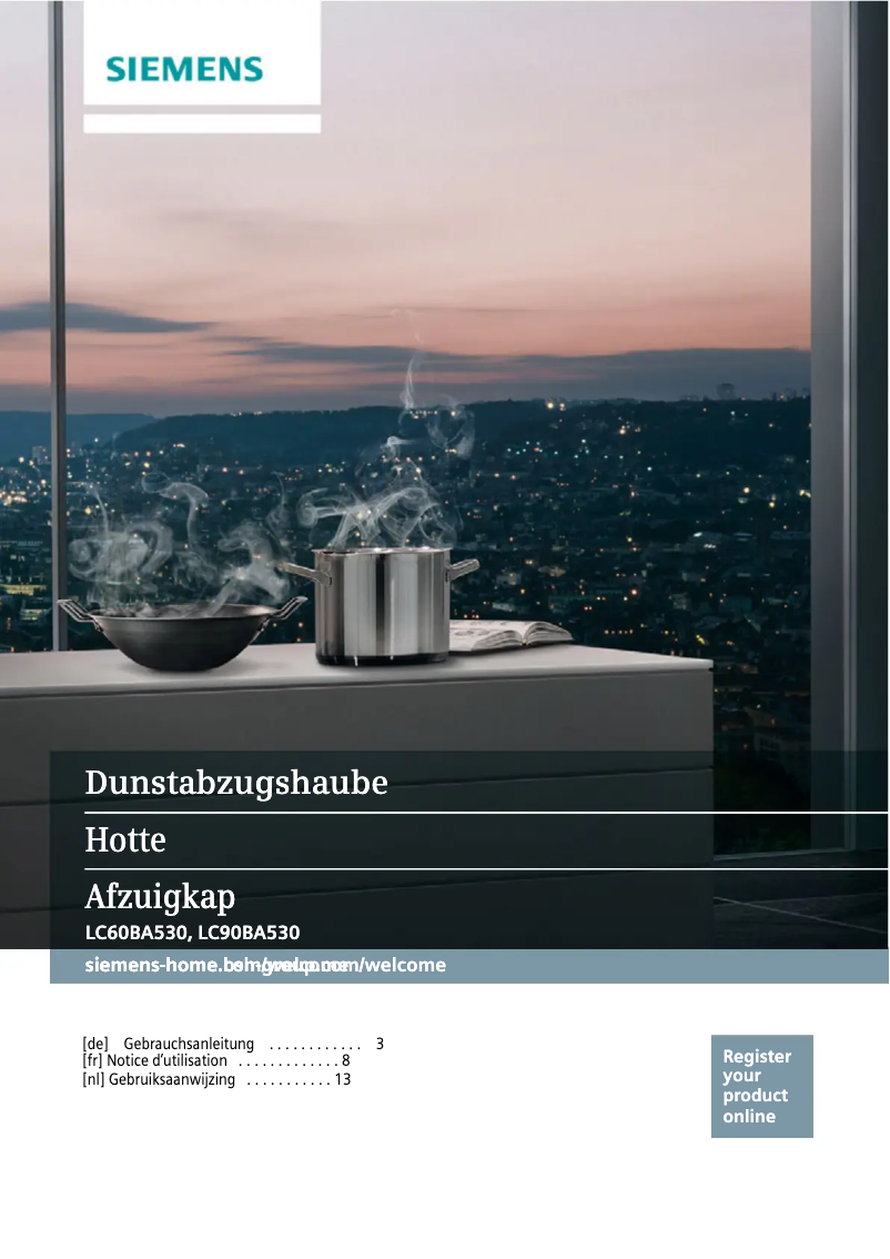 Page 1 de la notice Manuel utilisateur Siemens LC60BA530