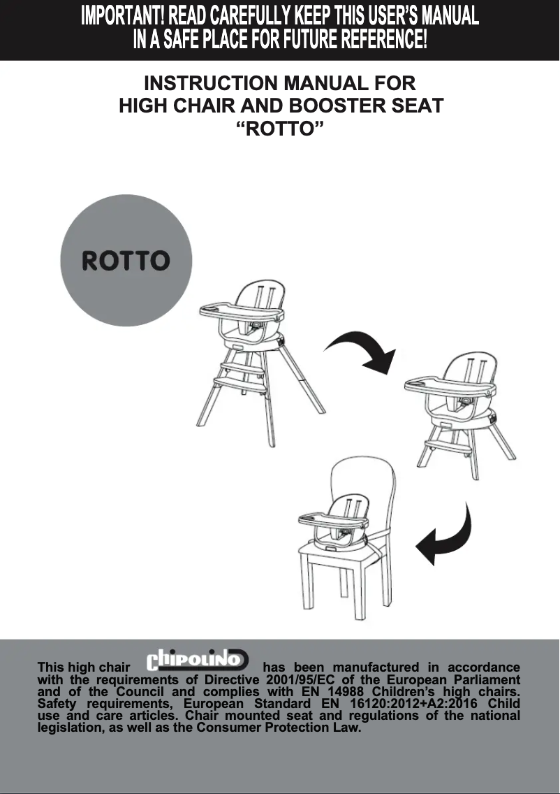 Page 1 de la notice Manuel utilisateur Chipolino Rotto