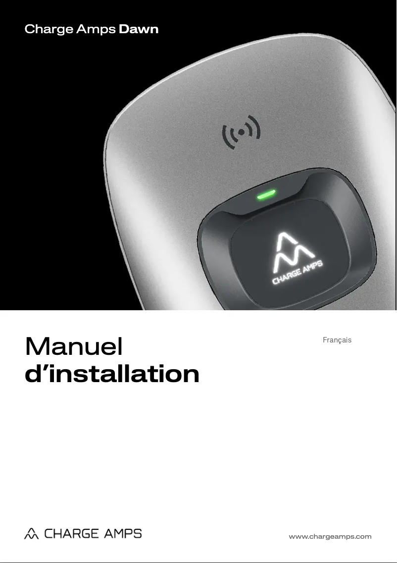 Page 1 de la notice Guide d'installation Charge Amps Dawn