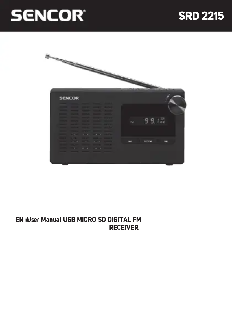 Page 1 de la notice Manuel utilisateur Sencor SRD 2215