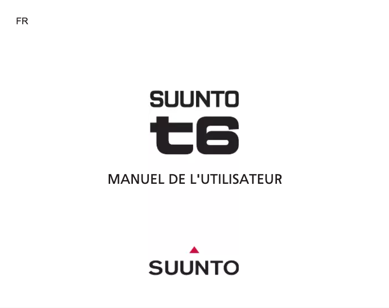 Page 1 de la notice Manuel utilisateur Suunto T6