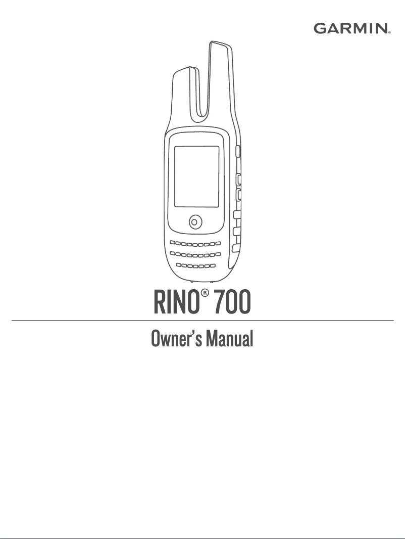 Page 1 de la notice Mode d'emploi Garmin Rino 700