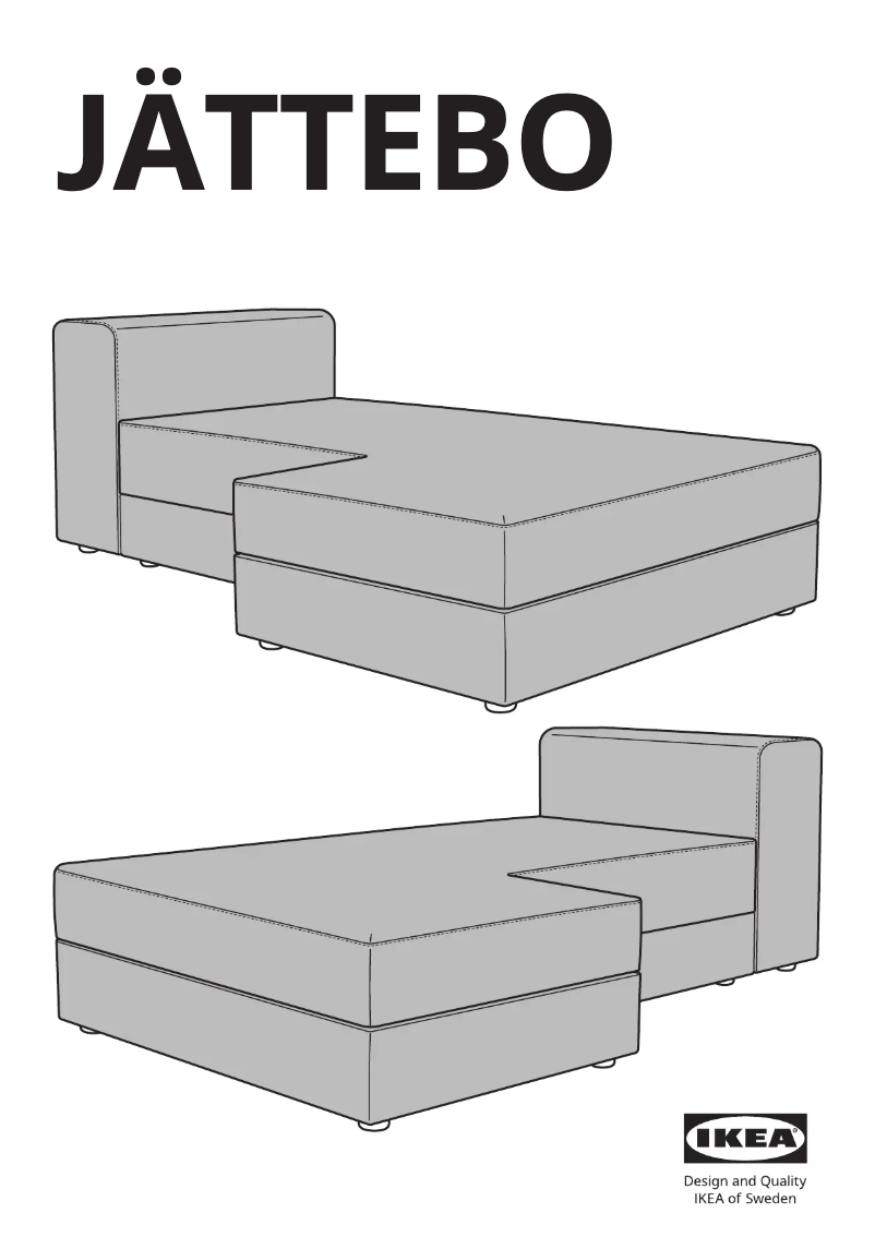 Page 1 de la notice Manuel utilisateur Ikea JÄTTEBO 405.289.38