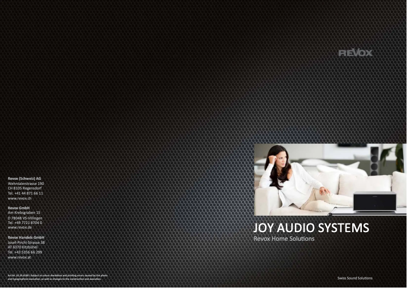 Page 1 de la notice Brochure Revox Joy S208