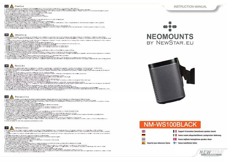 Page 1 de la notice Manuel utilisateur Newstar NM-WS100