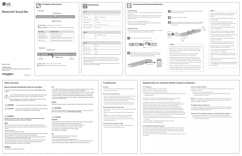 Page 1 of the manual User Manual LG GM84SDSB