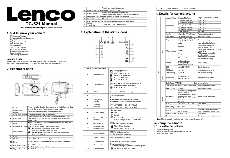 Page 1 de la notice Manuel utilisateur Lenco DC-521