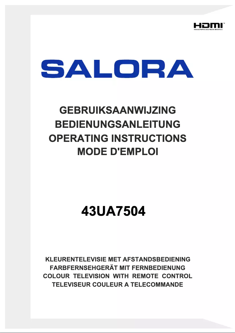 Página 1 del manual Manual de usuario Salora 43UA7504