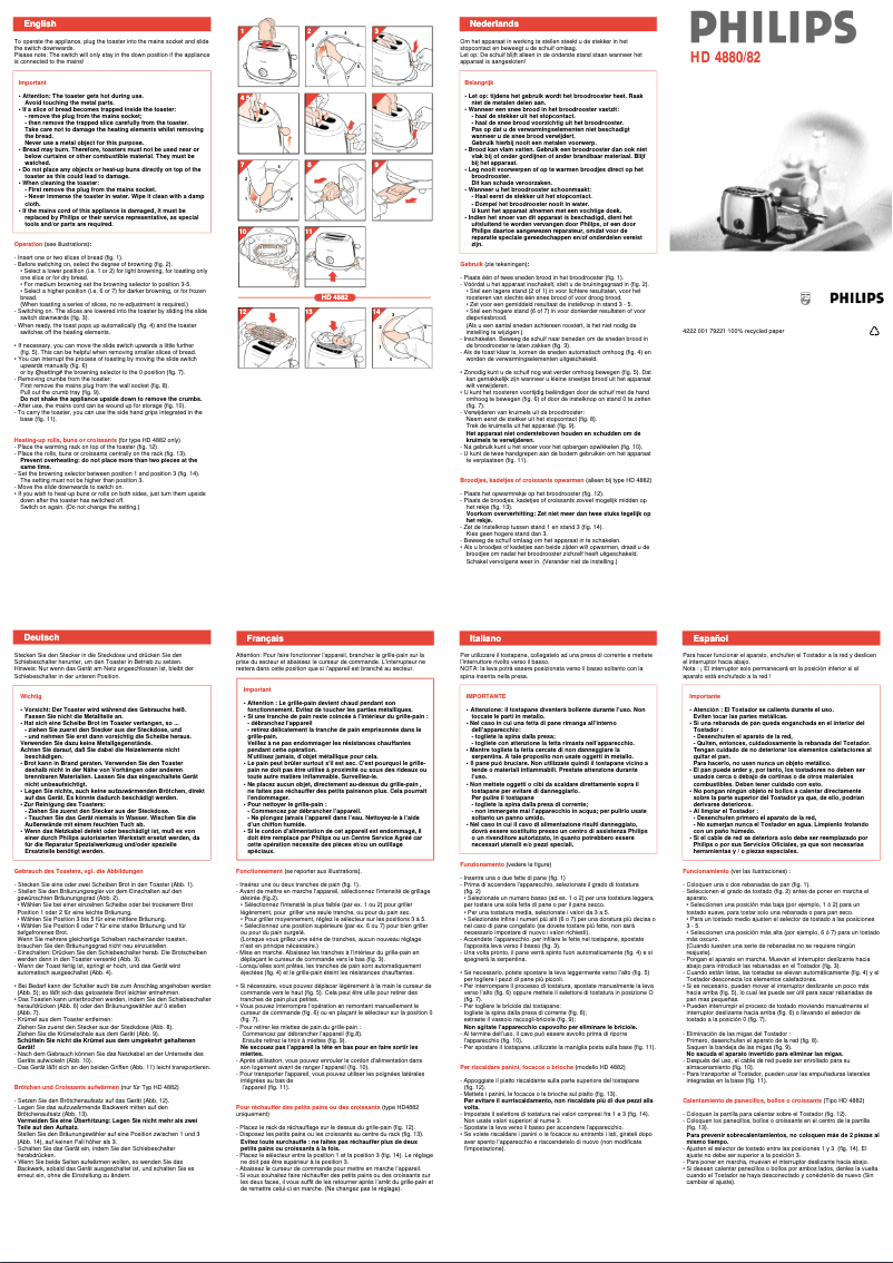 Page n°1 - Manuel utilisateur Philips HD4882