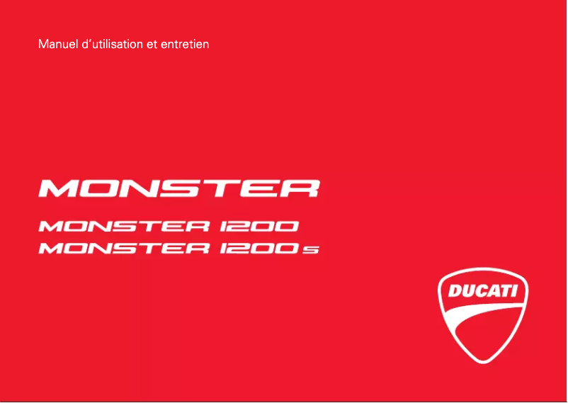 Page 1 of the manual User Manual Ducati Monster 1200 S (2015)