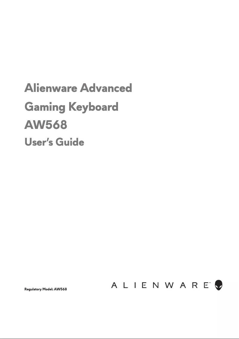 Page 1 de la notice Manuel utilisateur Alienware AW568