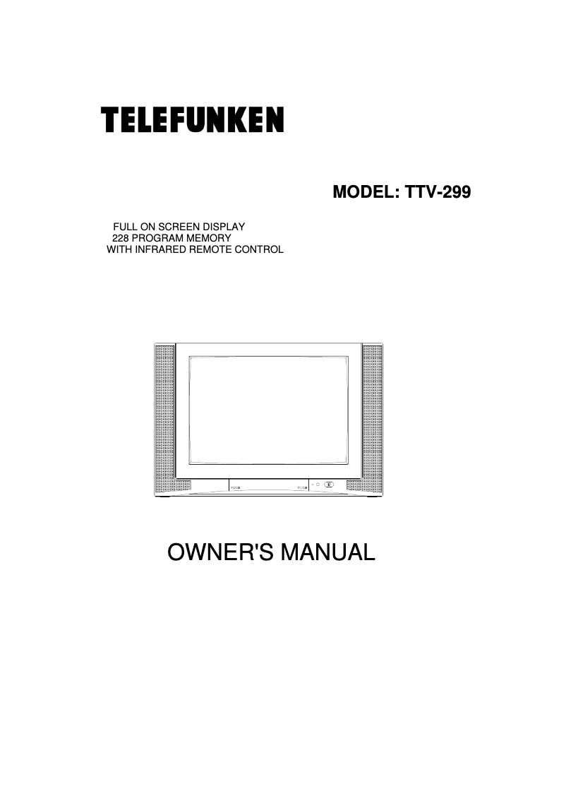 Page 1 of the manual User Manual Telefunken TTV-299