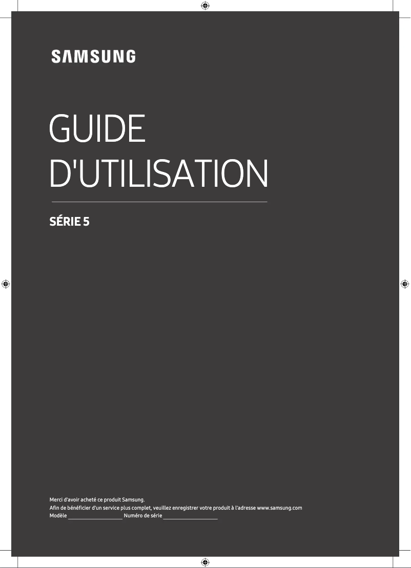 Page 1 de la notice Manuel utilisateur Samsung UA32N5000AS