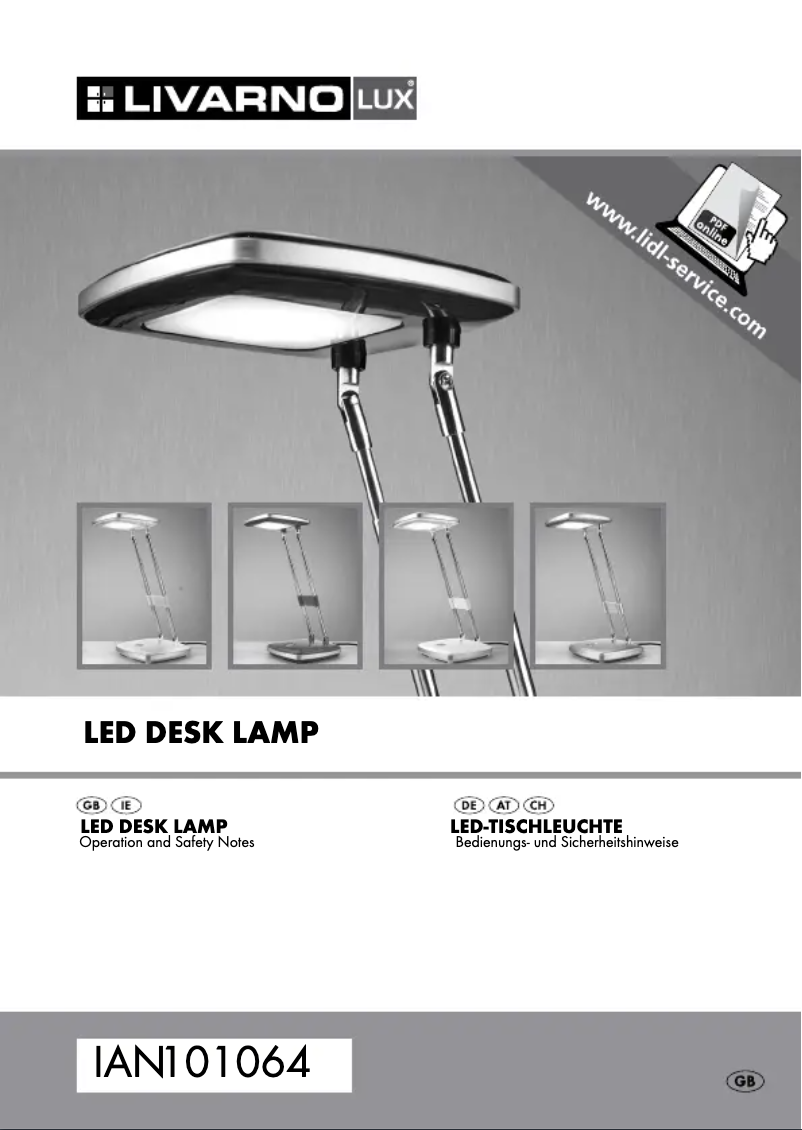 Page 1 de la notice Manuel utilisateur Livarno Lux IAN 101064