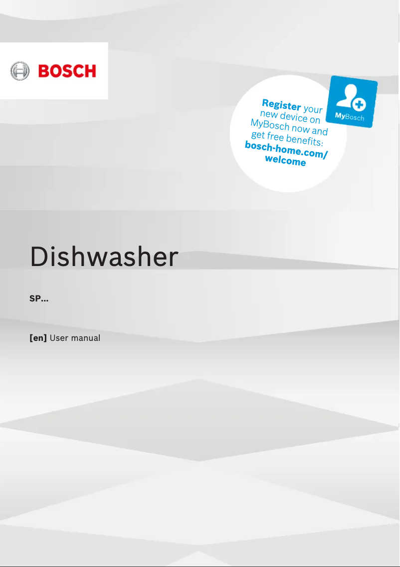 Page 1 of the manual User Manual Bosch Serie 2 SPS24CW00G
