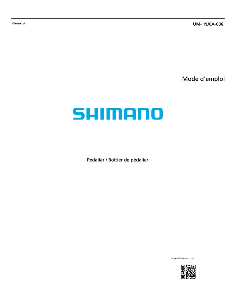 Página 1 del manual Manual de usuario Shimano FC-MT100