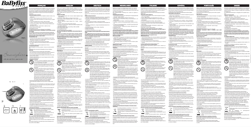 Page 1 de la notice Manuel utilisateur BaByliss G885E