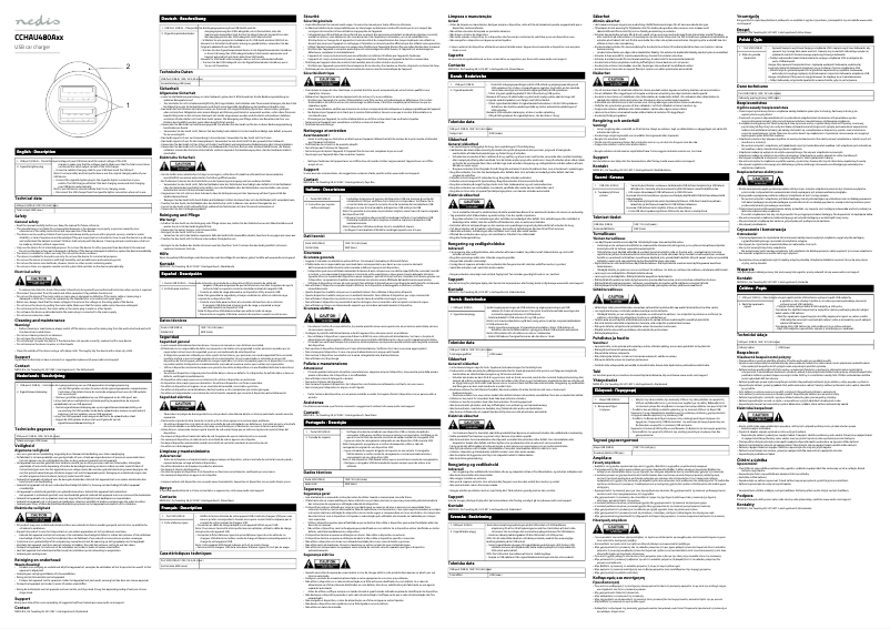 Page 1 de la notice Manuel utilisateur Nedis CCHAU480ABK