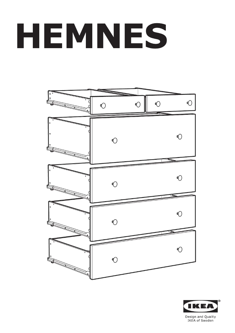 Page 1 de la notice Manuel utilisateur Ikea HEMNES 303.556.93