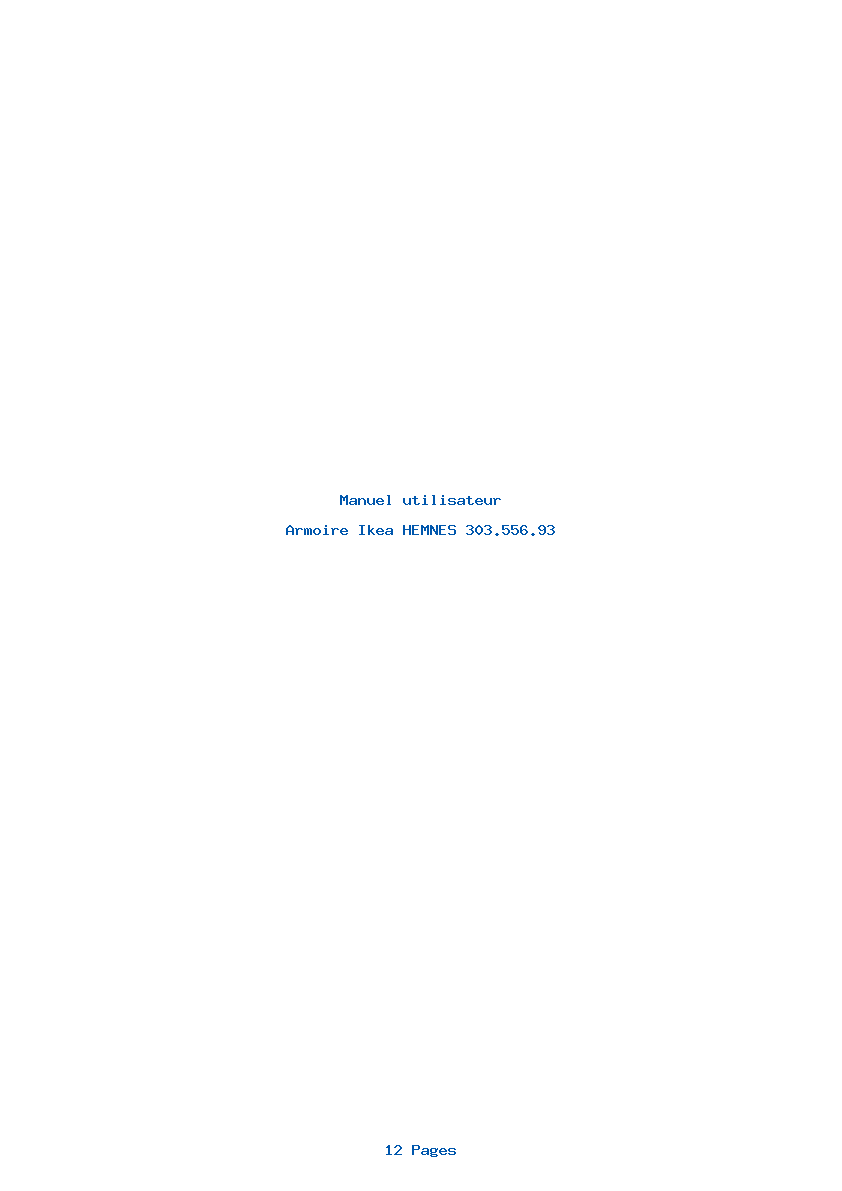 Page 1 de la notice Manuel utilisateur Ikea HEMNES 303.556.93