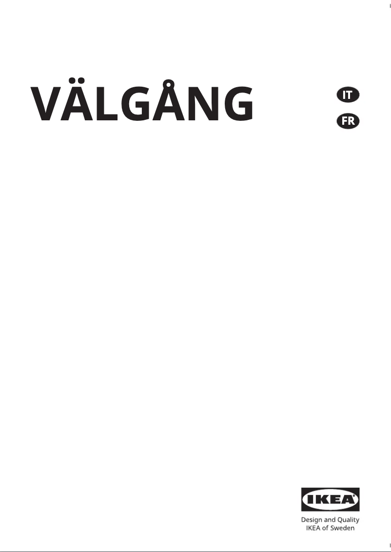 Page 1 de la notice Manuel utilisateur Ikea VÄLGÅNG 304.948.30